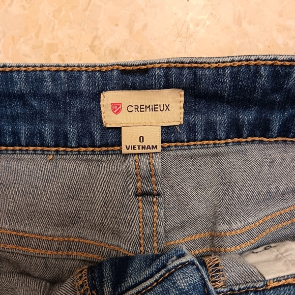 Cremieux Distressed Denim Cuttoff Size 0 Blue Summer Beach Shorts - Picture 6 of 6